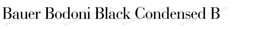 Bauer Bodoni Black Condensed BT字体转换